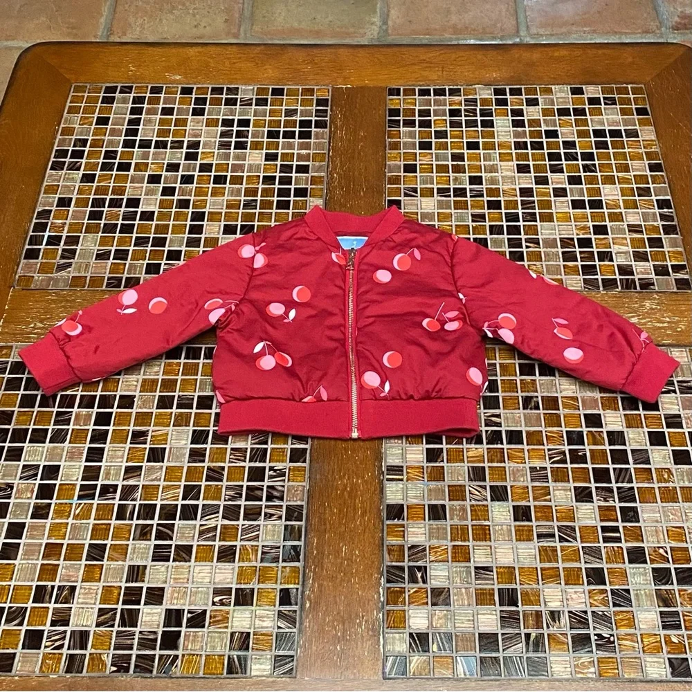 Jacadi Paris Cherry Print Bomber Jacket